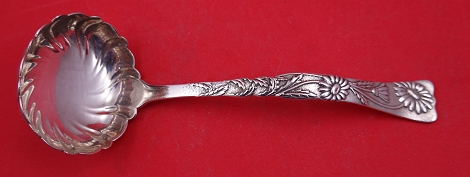 Gravy Ladle fluted  w/ daisy motif  7